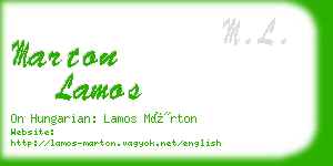 marton lamos business card